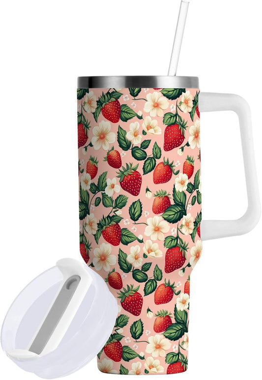 Monkey Face Banana 30 oz Tumbler with Handle and Straw Lid, Insulated Stainless Steel Water Bottle Portable Travel Coffee Tea Mug Cup - Colors C
