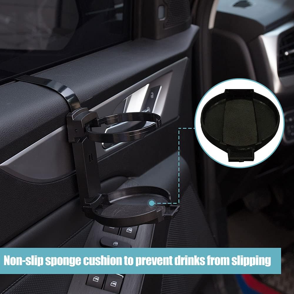 2PCS Car Cup Holder, Adjustable Folding Drink Holder | for Soda Cans, Water Bottles, Coffee Cup