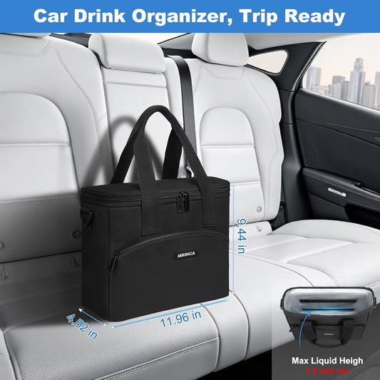 Reusable 3 Cup Insulated Drink Carrier with Handle