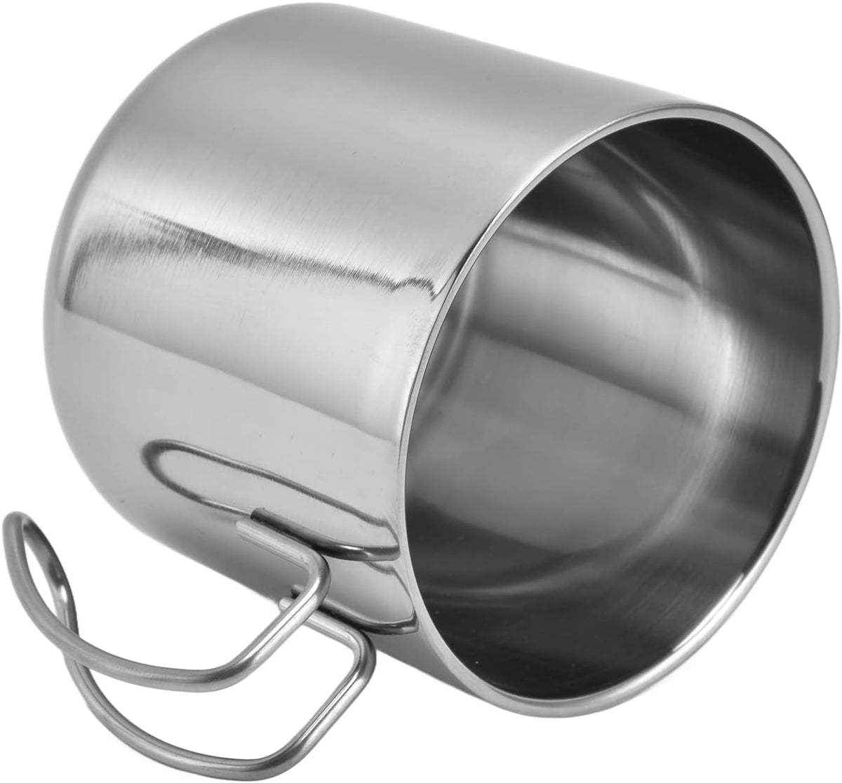 Coffee Mug Stainless Steel Travel Mug 400ml with Handle Portable Coffee Cup for Home Office Restaurant Camping, 304 Stainless Steel Water Cup, Easy Carry, Simple Style (400ml)