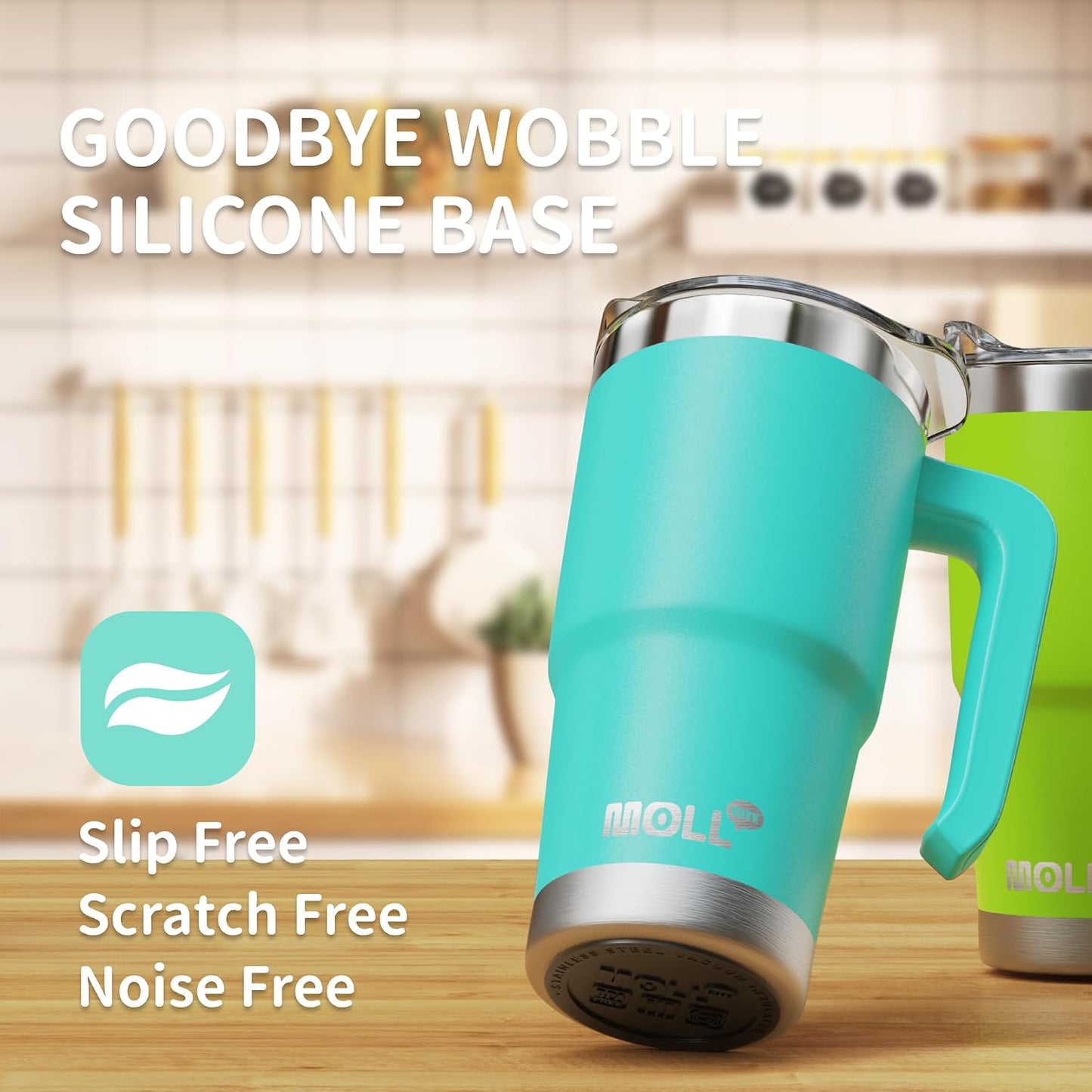 16 oz Tumbler with Handle, BPA-Free,Black | Premium Stainless Steel Double Wall Construction, Sweat-Free Body, Preserves Cold & Hot Drinks for Extended Hours