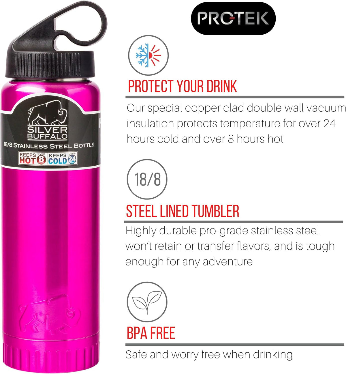 Royal Blue Flip Top, Vacuum Insulated Water Bottle, 30oz | Double Walled, Stainless Steel, Tumbler, Leakproof Lid, Keeps Hot and Cold, Travel Coffee Mug, Cup, 0.89 Liters