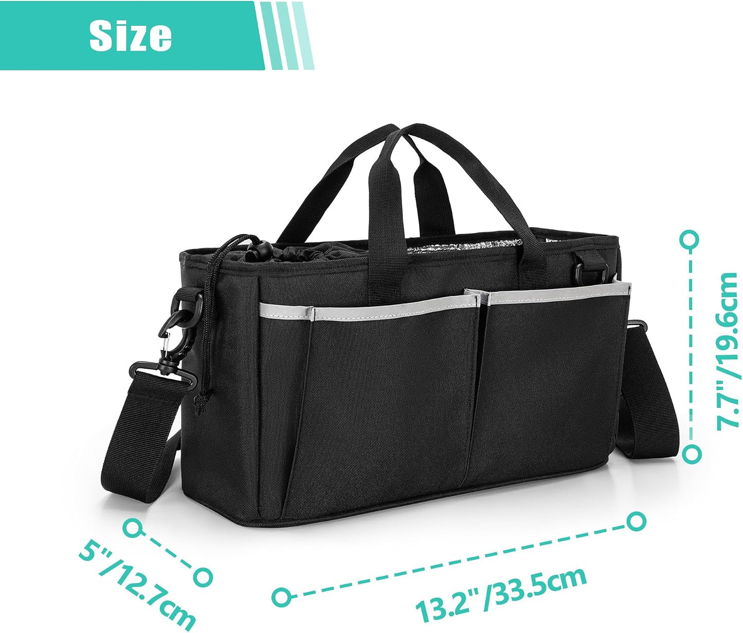 Water Bottle Carrier for 32/40 oz Cups, Detachable Divider & Strap | Drawstring Buckle, Adjustable Shoulder Straps, Holds 3 cups Securely