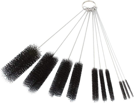 Long Straw Brush, Nylon Pipe Tube Cleaner 8.2-ihch 10 Different Diameters Set of 10