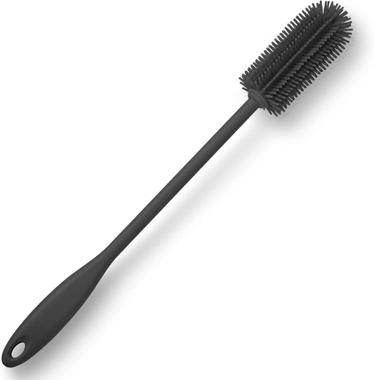 Silicone Bottle Brush, Long Handle Bottle Cleaner Brush, Charcoal