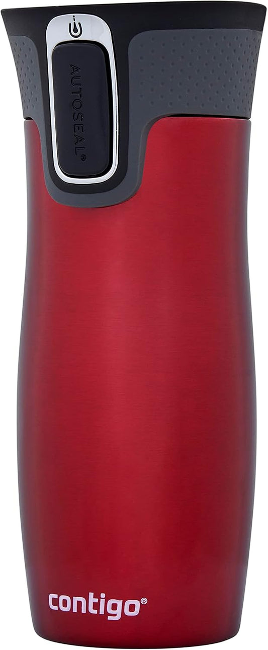 West Loop Autoseal Travel Mug, Stainless Steel Thermal Mug, Vacuum Flask, Leakproof Tumbler, Coffee Mug with BPA-Free Easy-Clean Lid