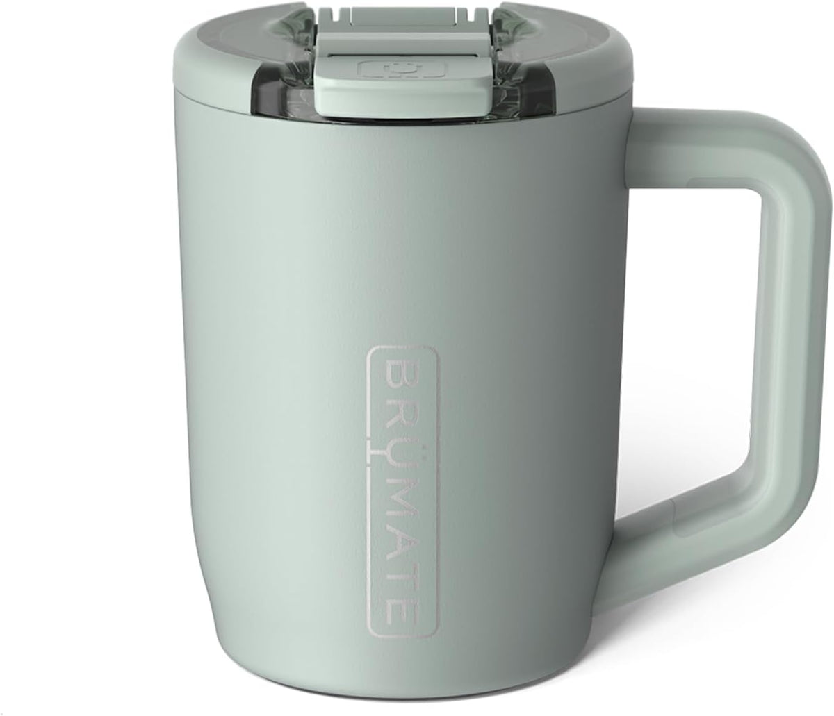 Müv - 15oz 100% Leak Proof Insulated Coffee Mug with Handle & Lid - Stainless Steel Coffee Travel Mug - Double Walled Coffee Cup (Glacier)
