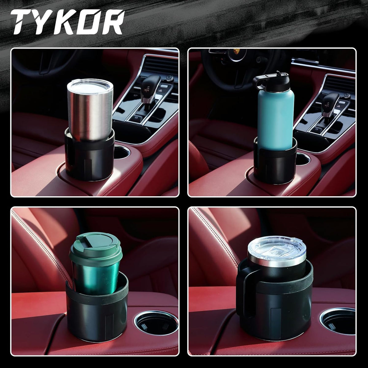 Car Cup Holder Expander Adapter, Extender for Car with Offset Base