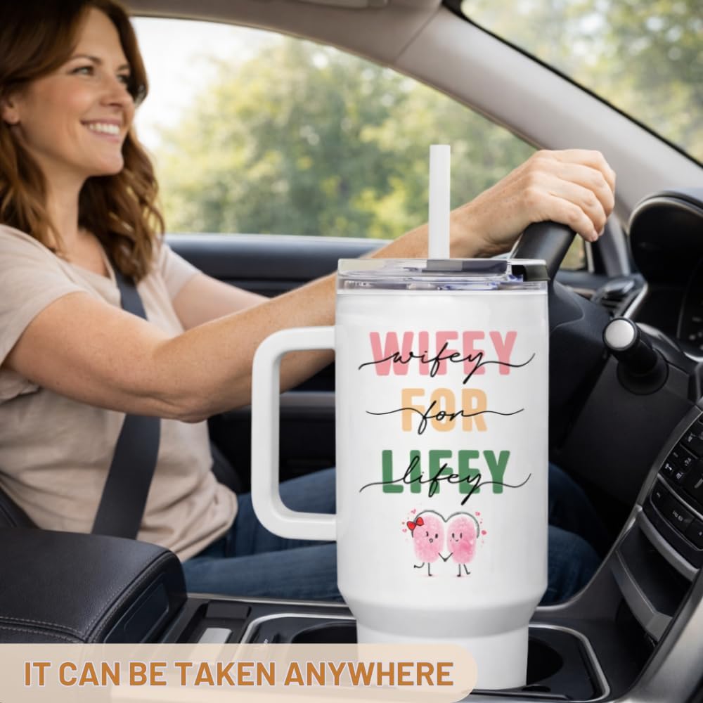 Gifts for Wife from Husband - 40oz Insulated Stainless Steel Tumbler - Wife Mother Day, Anniversary Birthday Romantic Gift for Her, Wifey Present Ideas, Wife Giftss From Husband