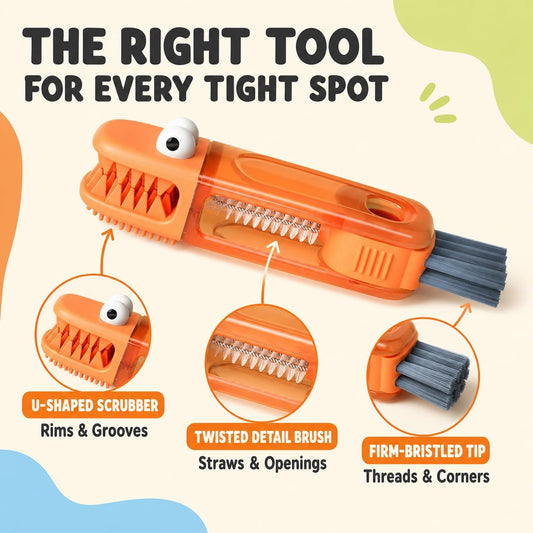 3-in-1 Bottle Brush, Straw Cleaner, Cup Lid Gap Cleaning Brush Set