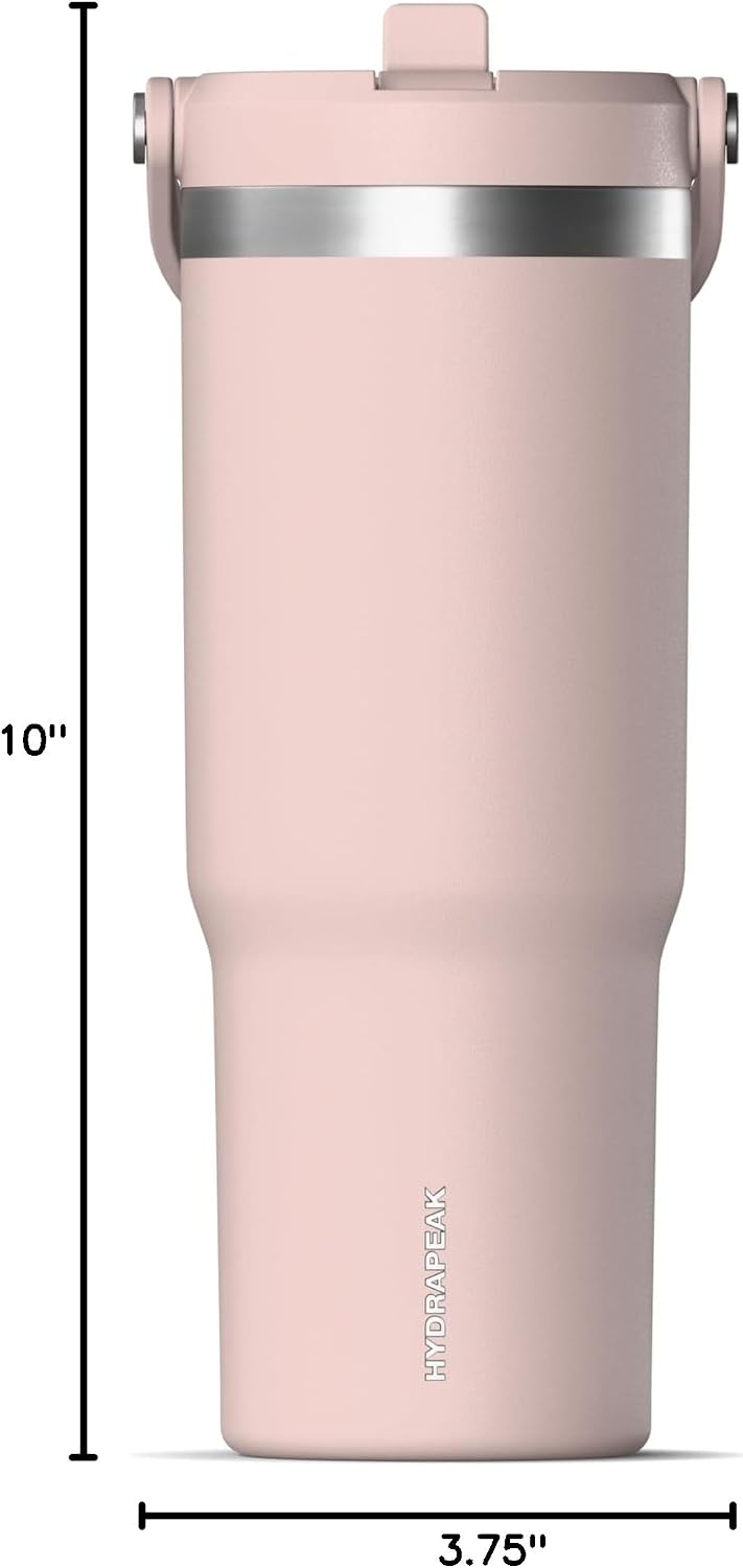 Nomad 32oz Stainless Steel Insulated Travel Tumbler with Handle & Straw Lid, Leakproof, Cupholder Friendly, Gym, Travel & Everyday Hydration, Cold 24 Hours (Pale Sage)