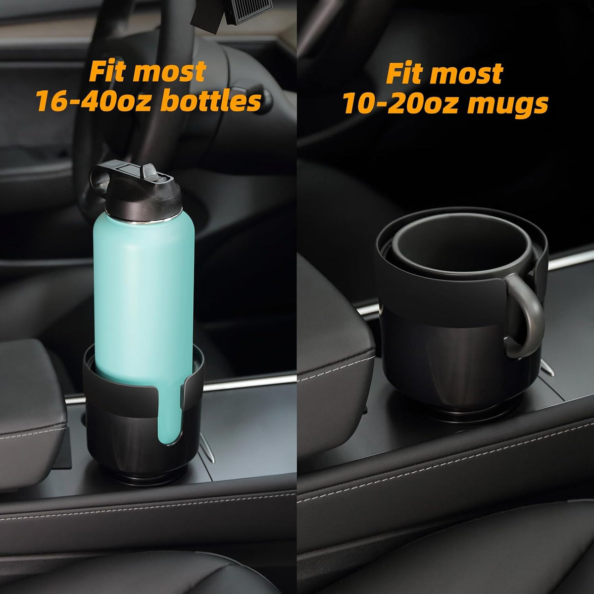 Car Cup Holder Expander, Extender for Car with Adjustable Base