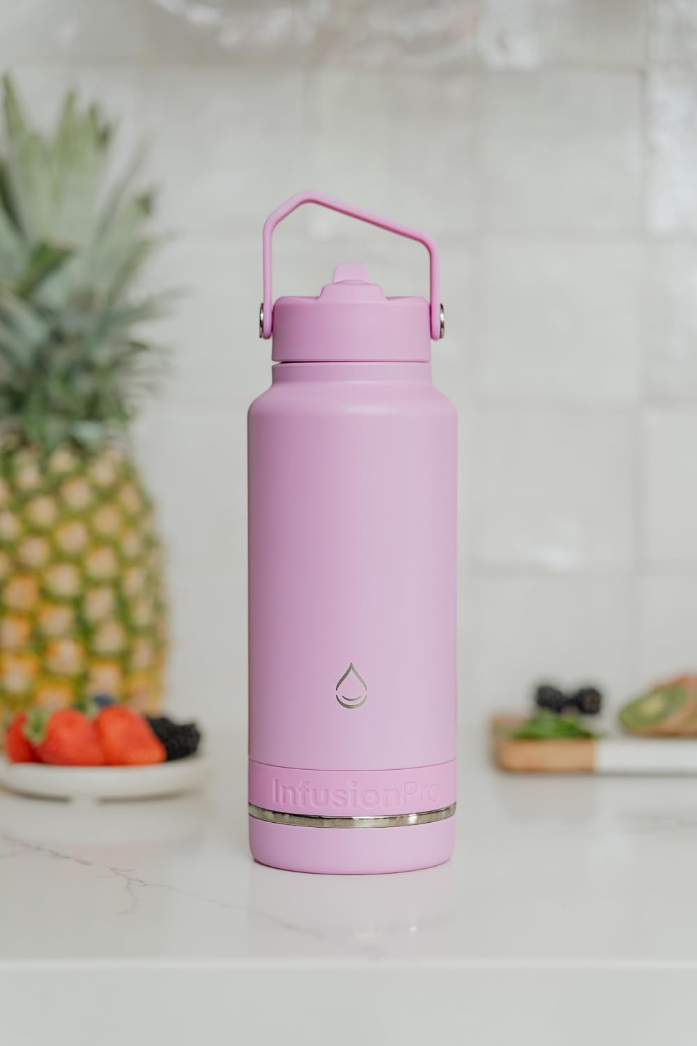 Fruit Infuser Water Bottle, 32 oz Stainless Steel