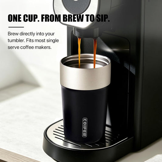 Travel Coffee Mug Insulated Tumbler, Pink | Stainless Steel Coffee Cup for Office, Commute and Home, Wide Mouth Easy Clean Design