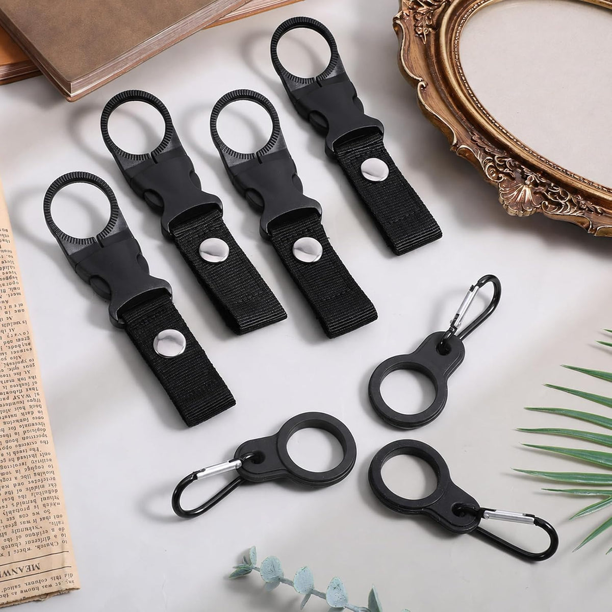 7 Pcs Water Bottle Holder Hanging Bottles Buckle Clip Portable Mineral Water Bottle Clip Strap Mineral Waters Ring Holder