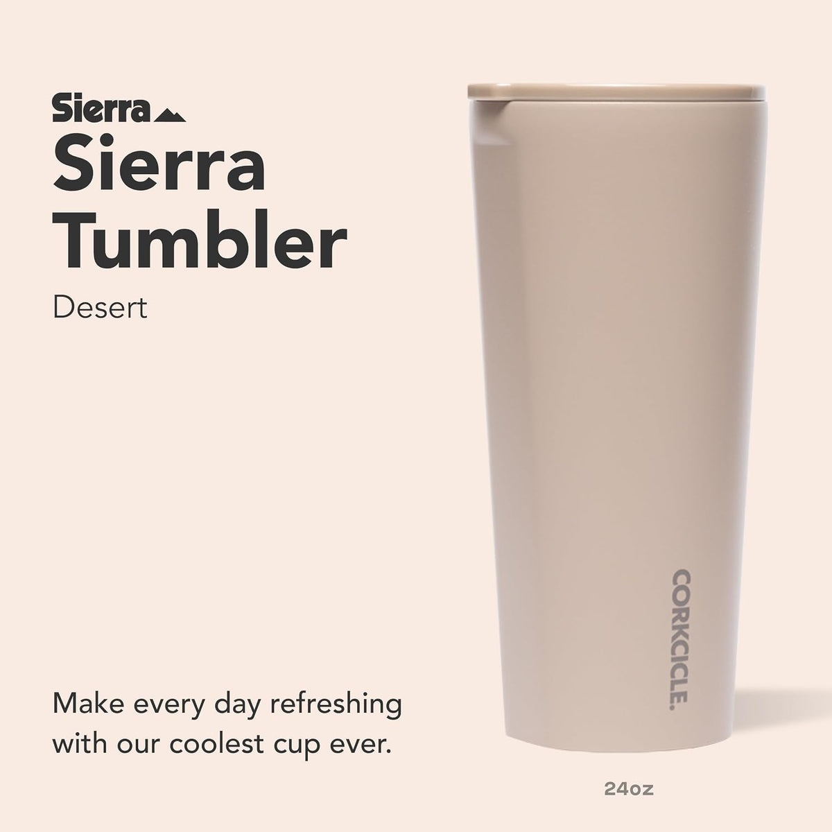 Classic Tumbler 24 oz Triple Insulated, Cacao | Cold Up to 9 Hours, Hot Up to 3 Hours, Triple Insulated, Sliding Lid, Cupholder Friendly, Non-Slip Bottom