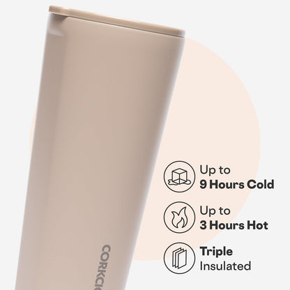 Classic Tumbler 24 oz Triple Insulated, Cacao | Cold Up to 9 Hours, Hot Up to 3 Hours, Triple Insulated, Sliding Lid, Cupholder Friendly, Non-Slip Bottom