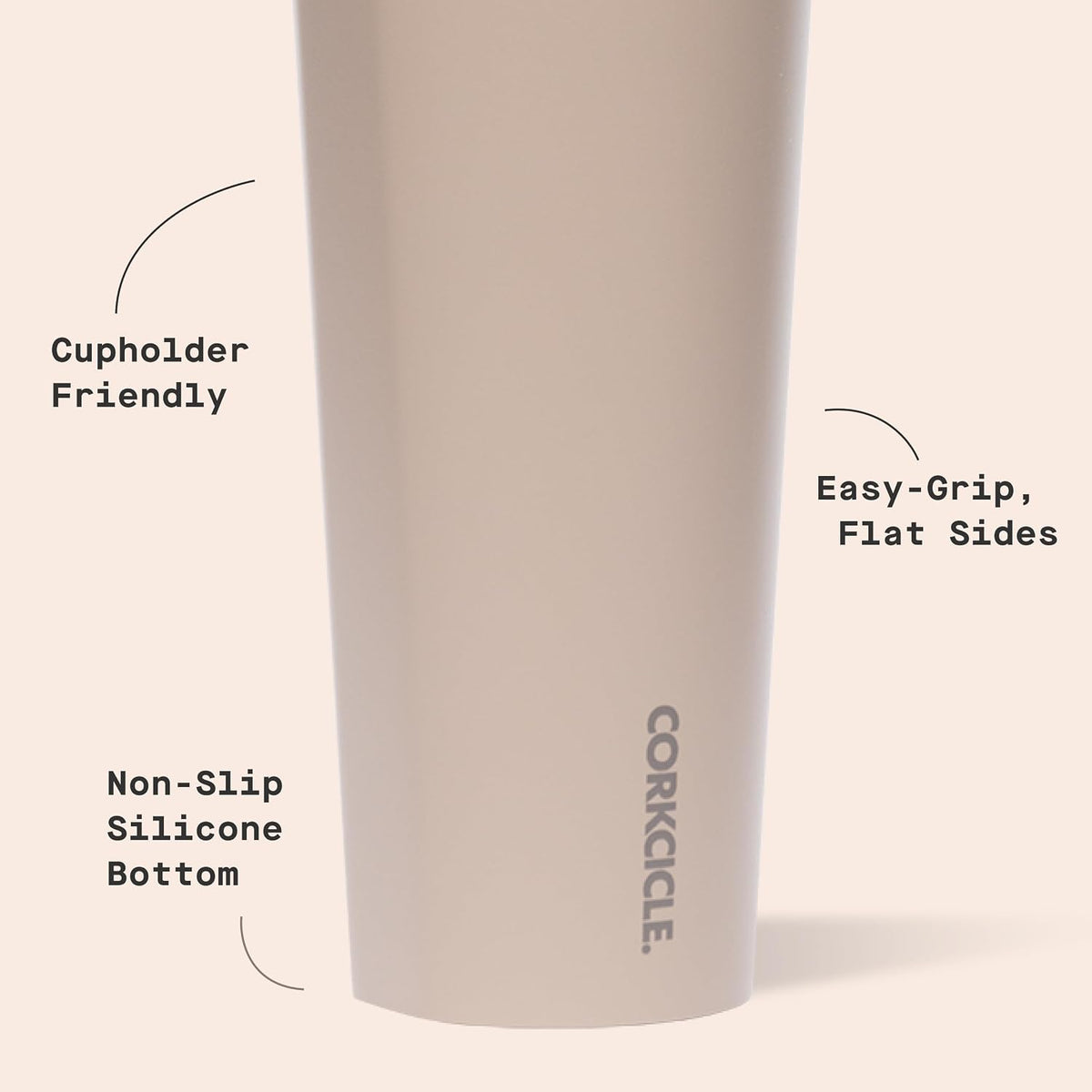 Classic Tumbler 24 oz Triple Insulated, Cacao | Cold Up to 9 Hours, Hot Up to 3 Hours, Triple Insulated, Sliding Lid, Cupholder Friendly, Non-Slip Bottom