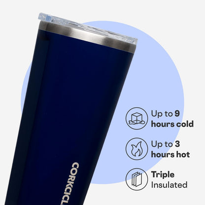 Classic Tumbler 24 oz Triple Insulated, Cacao | Cold Up to 9 Hours, Hot Up to 3 Hours, Triple Insulated, Sliding Lid, Cupholder Friendly, Non-Slip Bottom