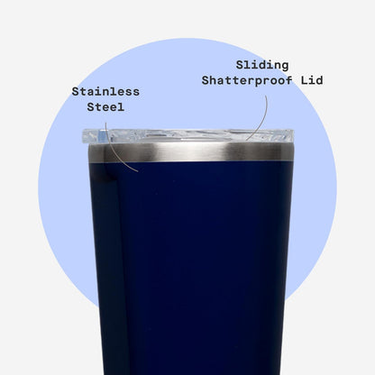 Classic Tumbler 24 oz Triple Insulated, Cacao | Cold Up to 9 Hours, Hot Up to 3 Hours, Triple Insulated, Sliding Lid, Cupholder Friendly, Non-Slip Bottom