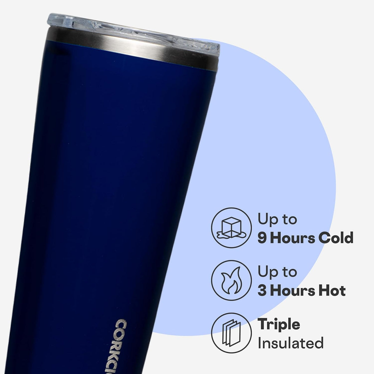 Classic Tumbler 24 oz Triple Insulated, Cacao | Cold Up to 9 Hours, Hot Up to 3 Hours, Triple Insulated, Sliding Lid, Cupholder Friendly, Non-Slip Bottom
