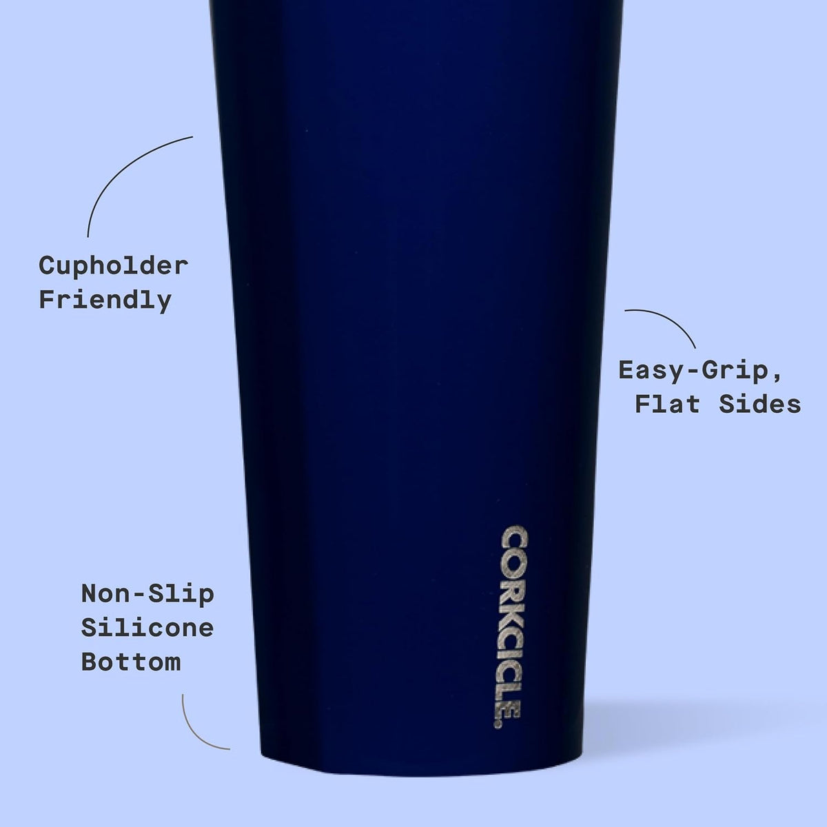 Classic Tumbler 24 oz Triple Insulated, Cacao | Cold Up to 9 Hours, Hot Up to 3 Hours, Triple Insulated, Sliding Lid, Cupholder Friendly, Non-Slip Bottom