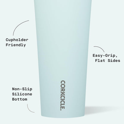 Classic Tumbler 24 oz Triple Insulated, Cacao | Cold Up to 9 Hours, Hot Up to 3 Hours, Triple Insulated, Sliding Lid, Cupholder Friendly, Non-Slip Bottom