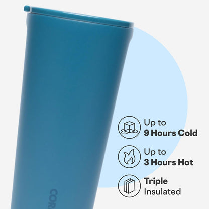 Classic Tumbler 24 oz Triple Insulated, Cacao | Cold Up to 9 Hours, Hot Up to 3 Hours, Triple Insulated, Sliding Lid, Cupholder Friendly, Non-Slip Bottom