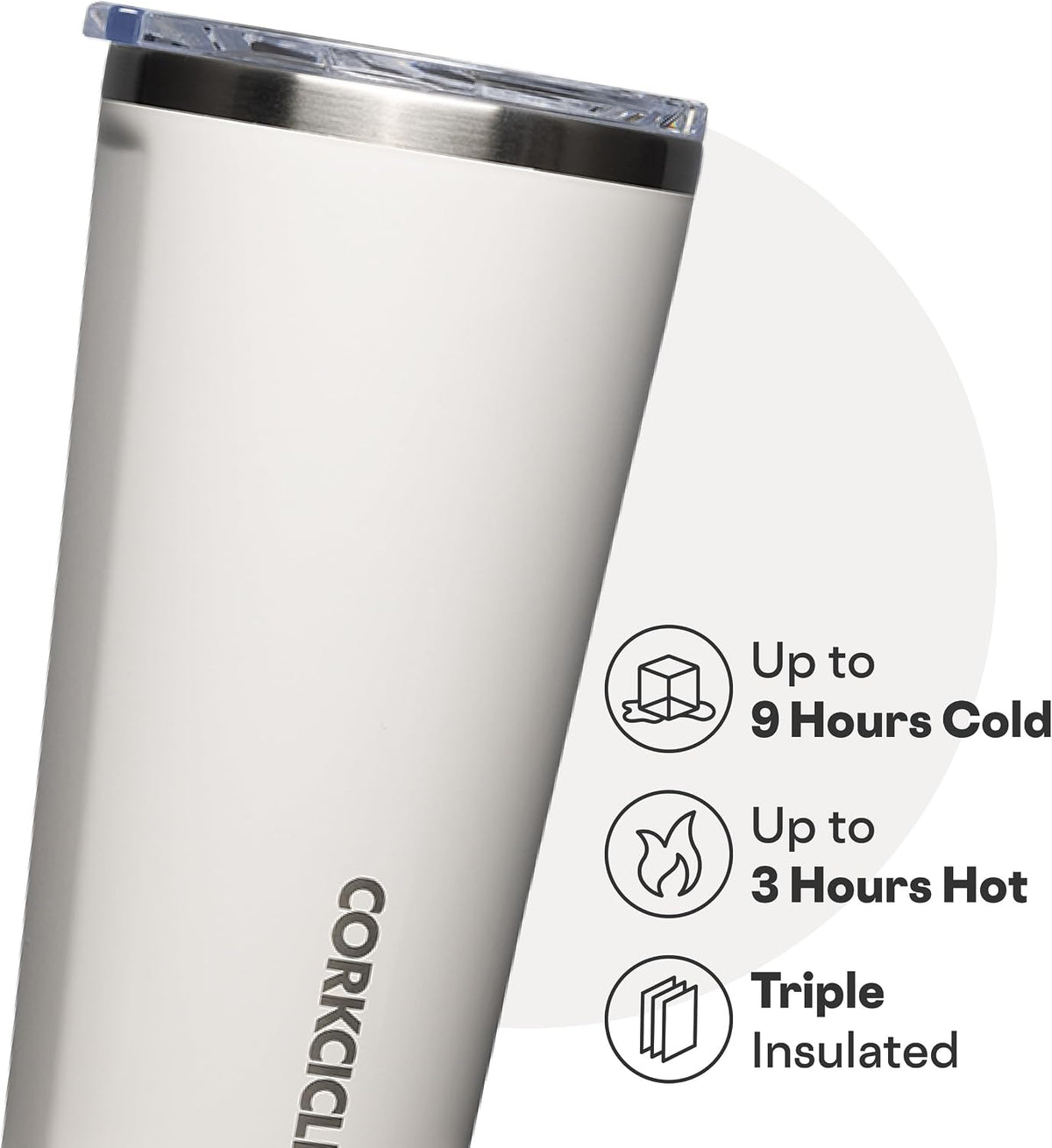 Classic Tumbler 24 oz Triple Insulated, Cacao | Cold Up to 9 Hours, Hot Up to 3 Hours, Triple Insulated, Sliding Lid, Cupholder Friendly, Non-Slip Bottom