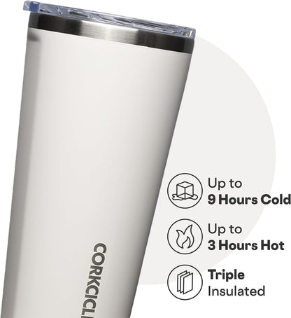 Classic Tumbler 24 oz Triple Insulated, Cacao | Cold Up to 9 Hours, Hot Up to 3 Hours, Triple Insulated, Sliding Lid, Cupholder Friendly, Non-Slip Bottom