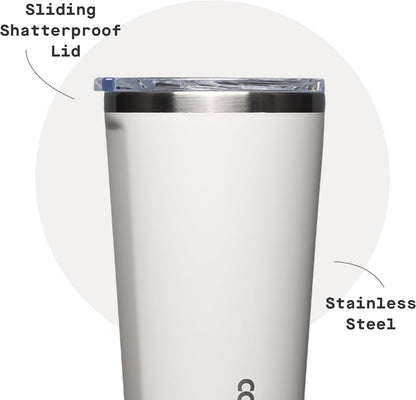 Classic Tumbler 24 oz Triple Insulated, Cacao | Cold Up to 9 Hours, Hot Up to 3 Hours, Triple Insulated, Sliding Lid, Cupholder Friendly, Non-Slip Bottom