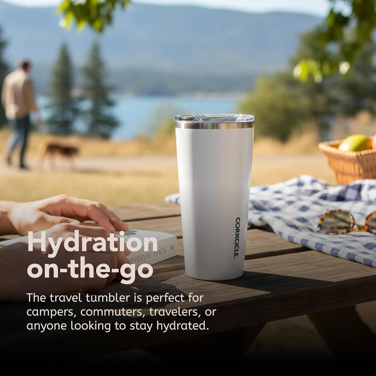 Classic Tumbler 24 oz Triple Insulated, Cacao | Cold Up to 9 Hours, Hot Up to 3 Hours, Triple Insulated, Sliding Lid, Cupholder Friendly, Non-Slip Bottom