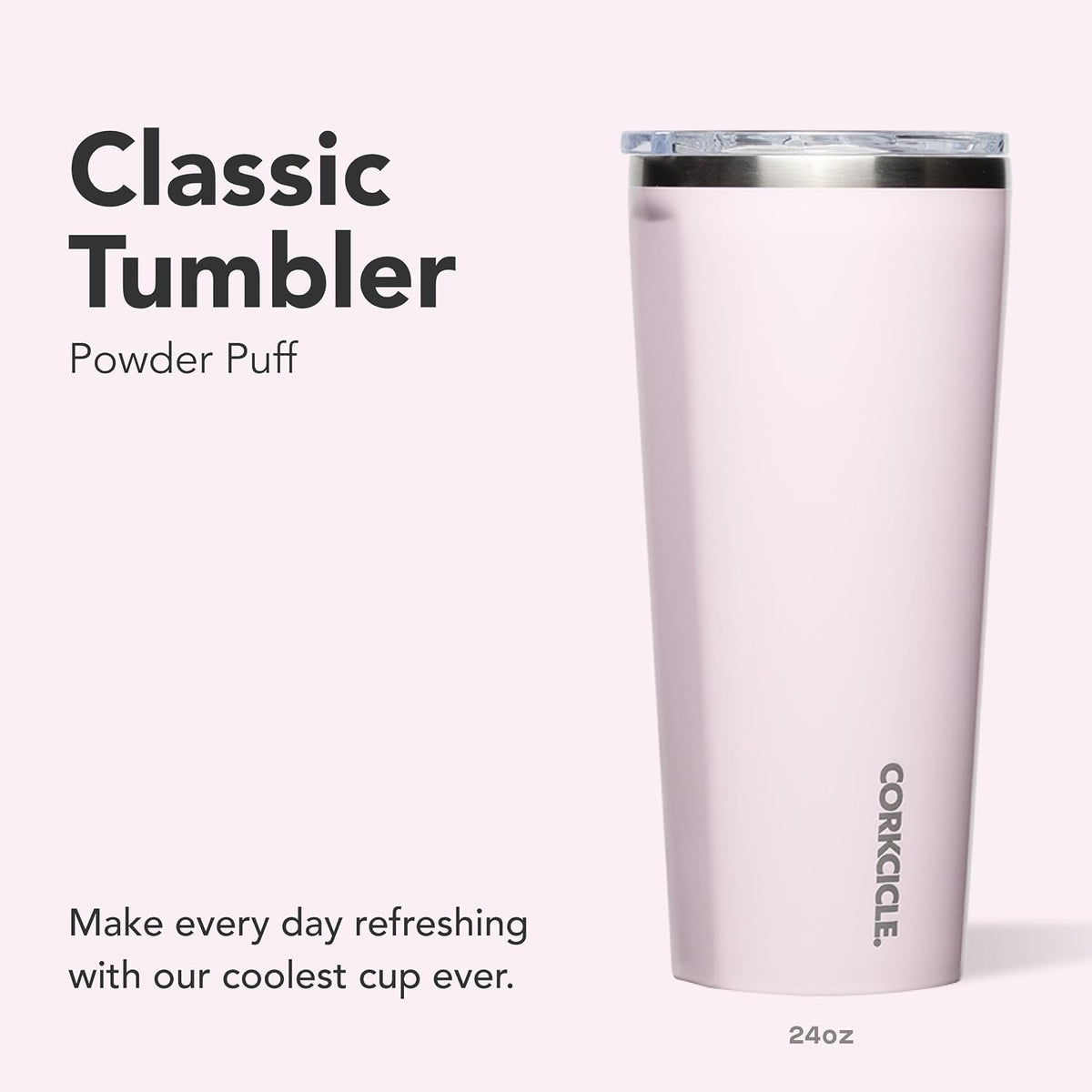 Classic Tumbler 24 oz Triple Insulated, Cacao | Cold Up to 9 Hours, Hot Up to 3 Hours, Triple Insulated, Sliding Lid, Cupholder Friendly, Non-Slip Bottom