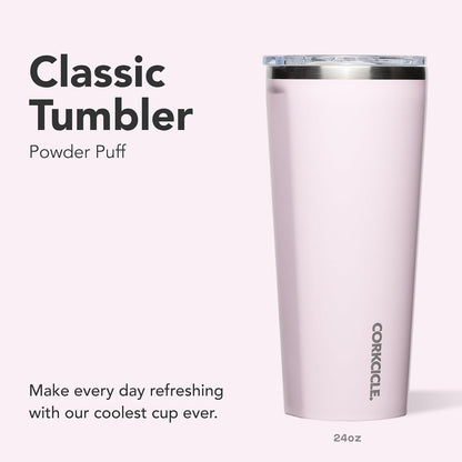 Classic Tumbler 24 oz Triple Insulated, Cacao | Cold Up to 9 Hours, Hot Up to 3 Hours, Triple Insulated, Sliding Lid, Cupholder Friendly, Non-Slip Bottom