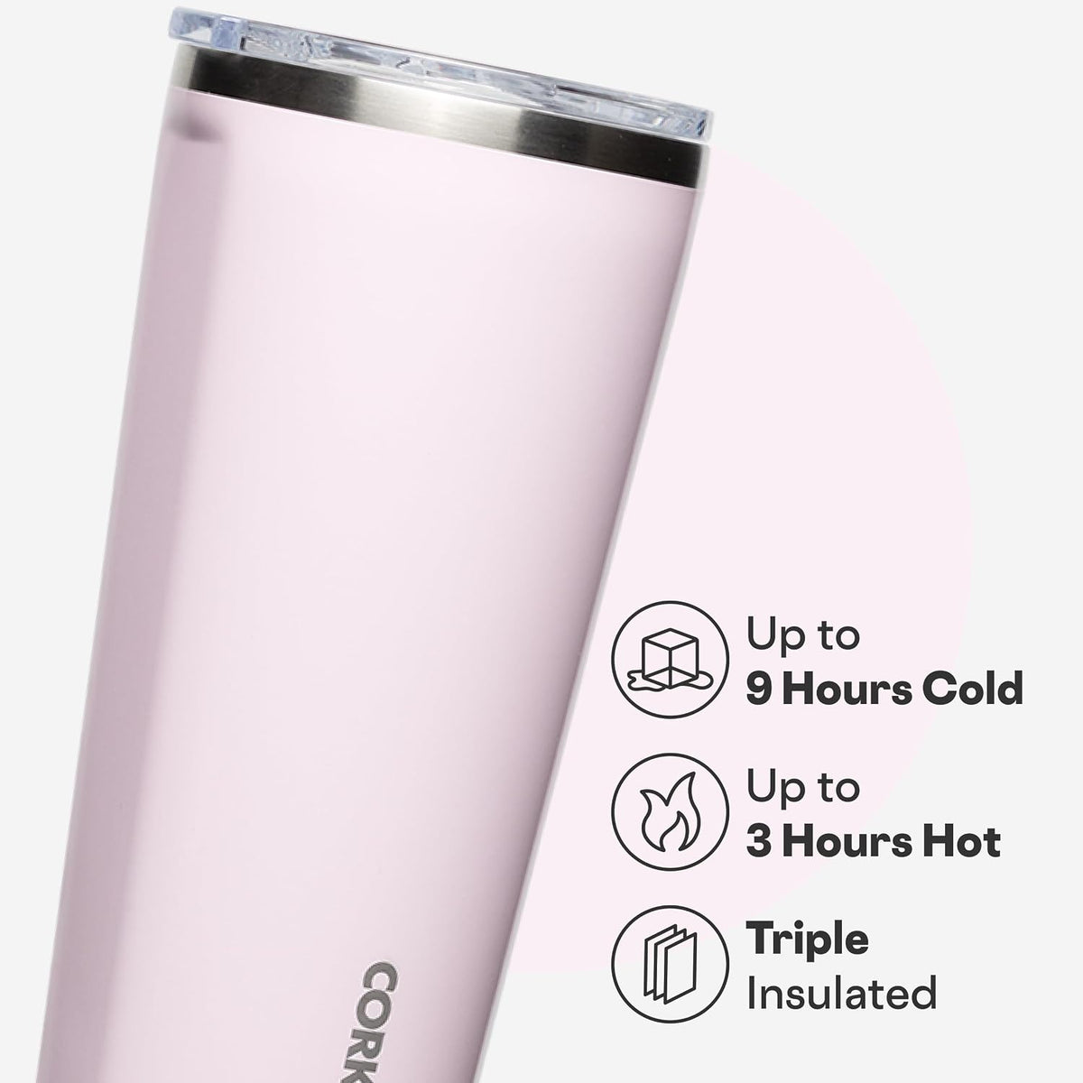 Classic Tumbler 24 oz Triple Insulated, Cacao | Cold Up to 9 Hours, Hot Up to 3 Hours, Triple Insulated, Sliding Lid, Cupholder Friendly, Non-Slip Bottom