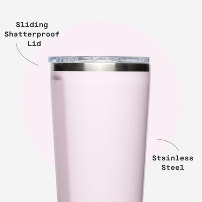 Classic Tumbler 24 oz Triple Insulated, Cacao | Cold Up to 9 Hours, Hot Up to 3 Hours, Triple Insulated, Sliding Lid, Cupholder Friendly, Non-Slip Bottom