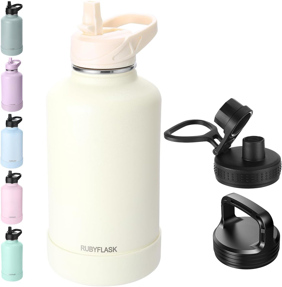 32 oz Insulated Stainless Steel Water Bottle with Straw