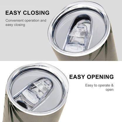 20oz Stainless Steel Car Tumbler, Juhua Coffee Cup for Hot/Cold Drinks Double-Wall Vacuum Insulated Travel Mug with Leak-Proof Lid, Car Cup Fits Most Cup Holders, BPA-Free