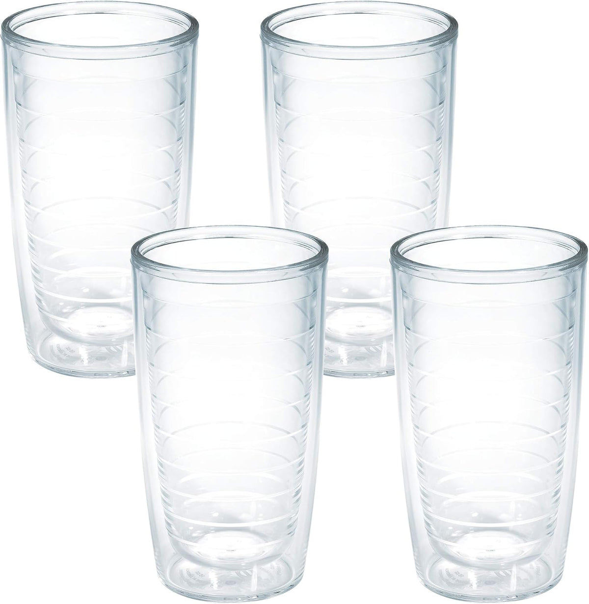 Tervis Clear & Colorful Tabletop Made in USA Double Walled Insulated Tumbler Travel Cup Keeps Drinks Cold & Hot, 16oz Mug, Clear | Double-wall insulation, keeps drinks hot or cold, made in USA
