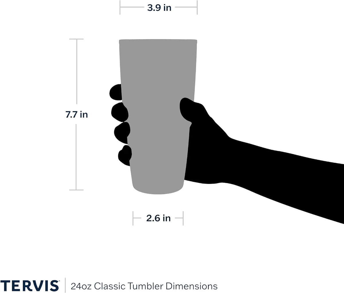 Tervis Clear & Colorful Tabletop Made in USA Double Walled Insulated Tumbler Travel Cup Keeps Drinks Cold & Hot, 16oz Mug, Clear | Double-wall insulation, keeps drinks hot or cold, made in USA