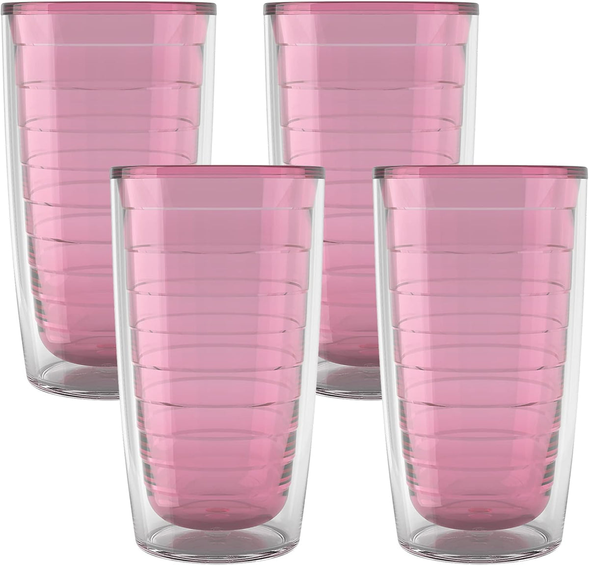 Tervis Clear & Colorful Tabletop Made in USA Double Walled Insulated Tumbler Travel Cup Keeps Drinks Cold & Hot, 16oz Mug, Clear | Double-wall insulation, keeps drinks hot or cold, made in USA