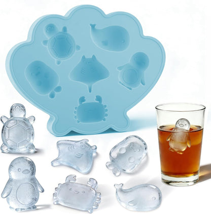 Ice Cube Tray Shell Silicone Ice Cube Trays with Marine Life Shape