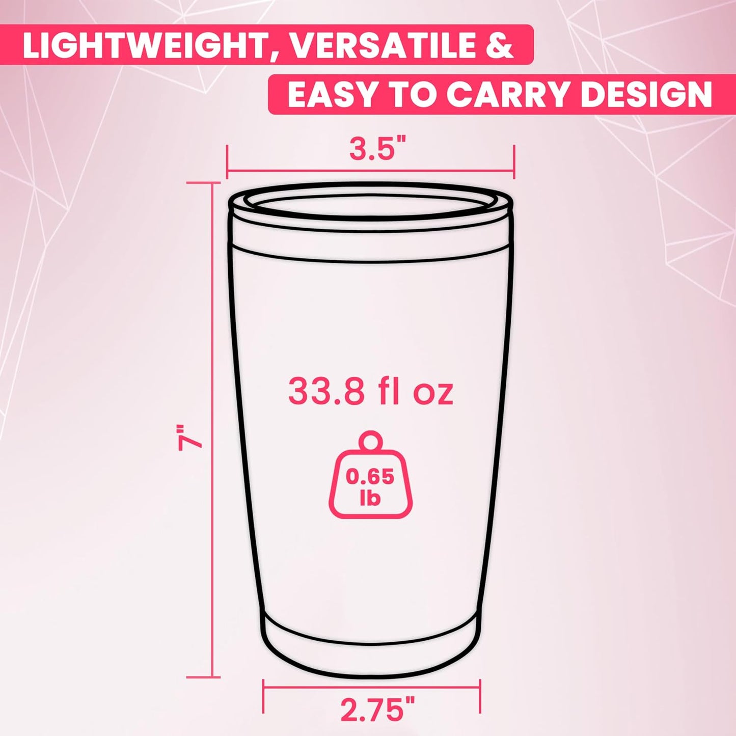 Double Wall Tumbler 20 oz Made from Durable Stainless Steel for Hot and Cold Drinks - Insulated Travel Mug for Coffee Tea Wine with Leak Proof Lid for Travel Hiking Camping Gifts - Graphite