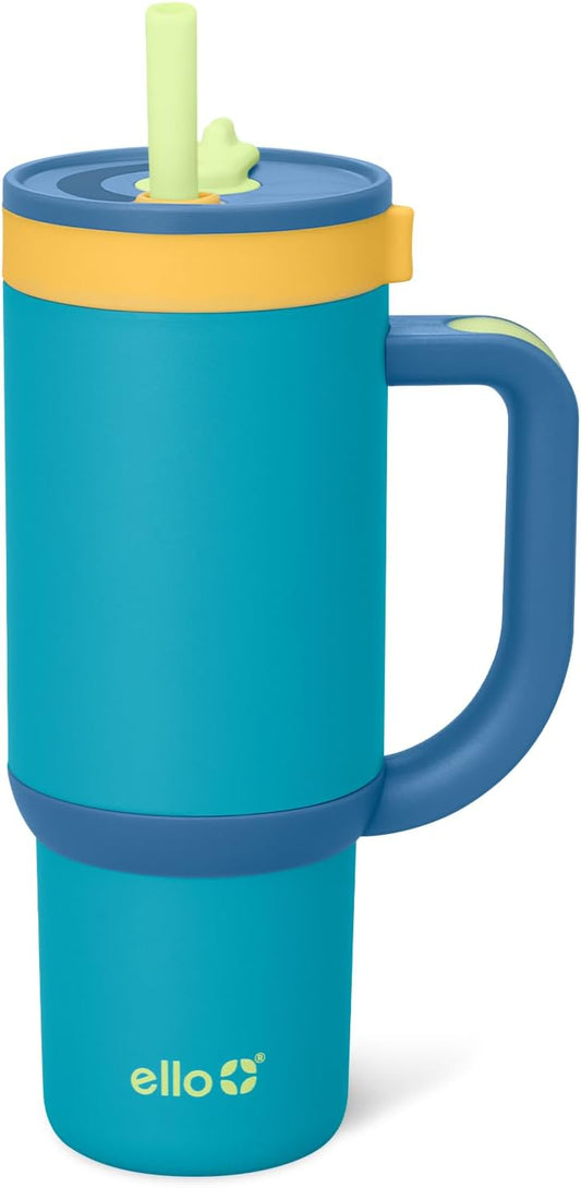 Oasis 18oz Insulated Stainless Steel Kids Tumbler with Straw, Glacier