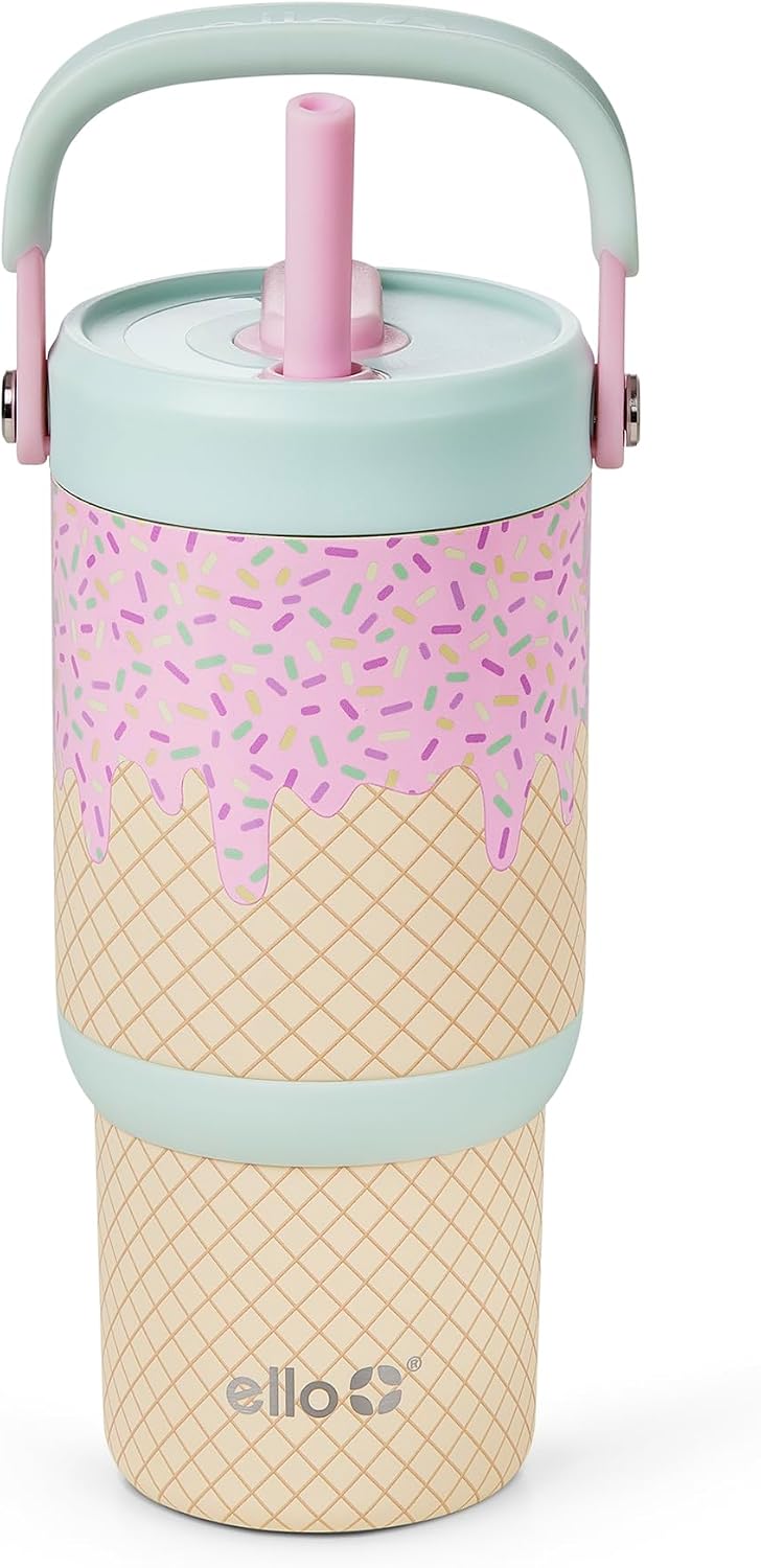 Oasis 18oz Insulated Stainless Steel Kids Tumbler with Straw, Glacier