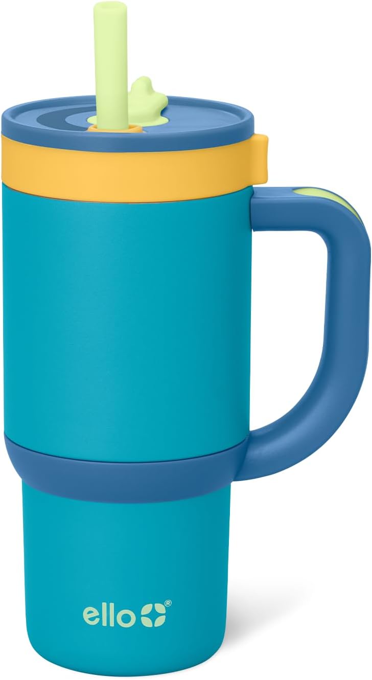 Oasis 18oz Insulated Stainless Steel Kids Tumbler with Straw, Glacier