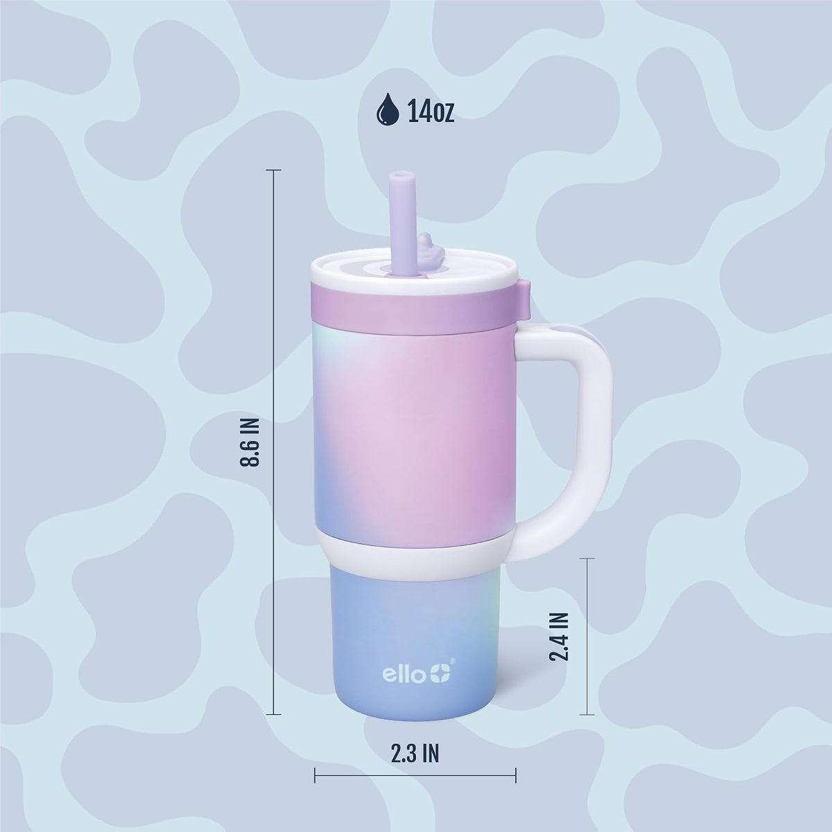Oasis 18oz Insulated Stainless Steel Kids Tumbler with Straw, Glacier