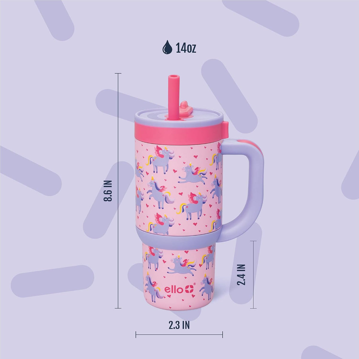 Oasis 18oz Insulated Stainless Steel Kids Tumbler with Straw, Glacier