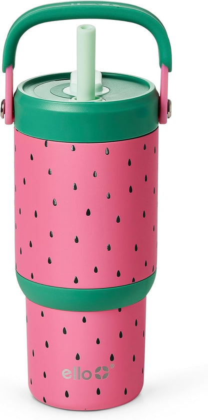 Oasis 18oz Insulated Stainless Steel Kids Tumbler with Straw, Glacier