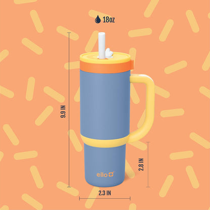 Oasis 18oz Insulated Stainless Steel Kids Tumbler with Straw, Glacier